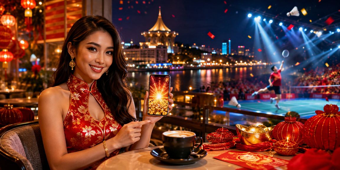 Pengguna mengakses kasino mudah alih ntc33 dari Kuching Sarawak dengan gaya Melayu tempatan